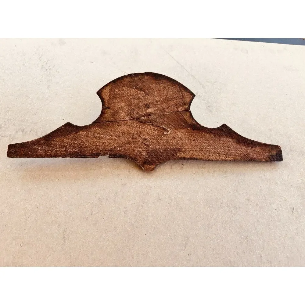 Antique Victorian Carved Furniture Crest Pediment Pine Cone 16-1/4